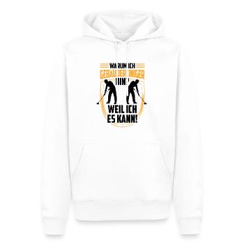 Gebäudereiniger weil ich kann Fensterputzer - Männer Premium Bio Hoodie - Weiß - Vorne - Nico (187cm)