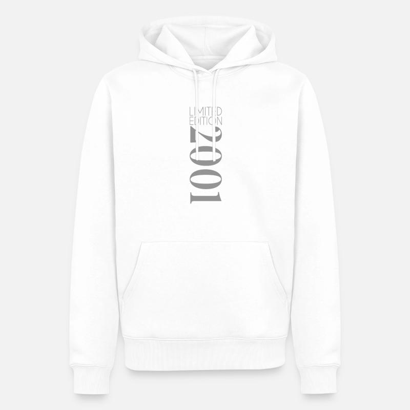 Édition limitée 2001 - Sweat à capuche Premium bio Homme - blanc