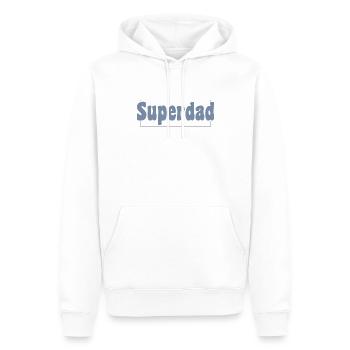 Superdad - Männer Premium Bio Hoodie - Weiß - Vorne - Nico (187cm)