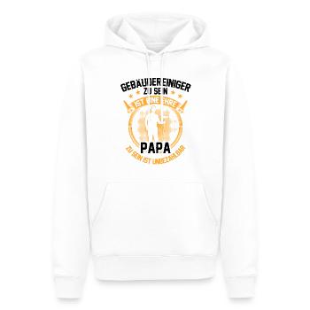 Gebäudereiniger ist eine Ehre Fassadenreiniger - Männer Premium Bio Hoodie - Weiß - Vorne - Nico (187cm)