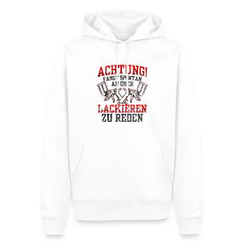 Fahrzeuglackierer redet spontan Lackierer - Männer Premium Bio Hoodie - Weiß - Vorne - Nico (187cm)