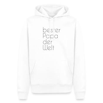 bester Papa der Welt - Männer Premium Bio Hoodie - Weiß - Vorne - Nico (187cm)