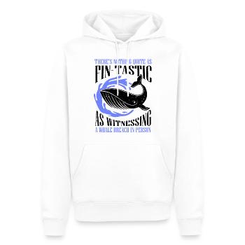 Humpback whale design for ocean, sea, whale and whales - Men’s Premium Organic Hoodie - white - Front - Nico (187cm)