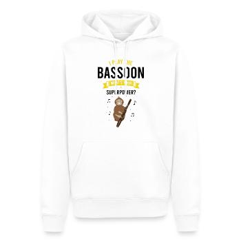 Conception bassoniste pour orchestre à vent - Sweat à capuche Premium bio Homme - blanc - Devant - Nico (187cm)