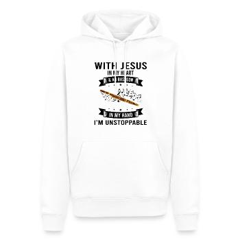 Fagottrohr für Fagottist und Fagottorchester - Männer Premium Bio Hoodie - Weiß - Vorne - Nico (187cm)