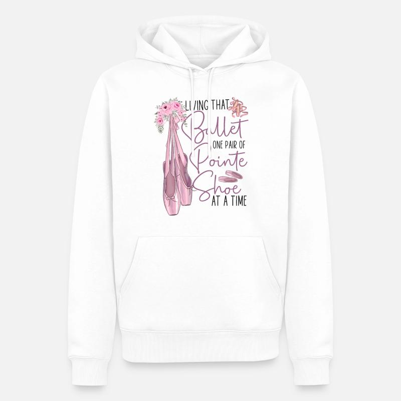 Ballet Danseuse Danse Ballerine - Sweat à capuche Premium bio Homme - blanc