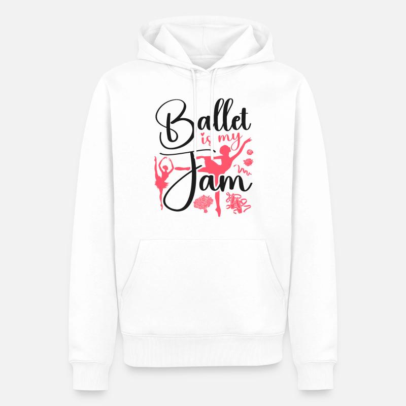 Ballet Danseuse Danse Ballerine - Sweat à capuche Premium bio Homme - blanc