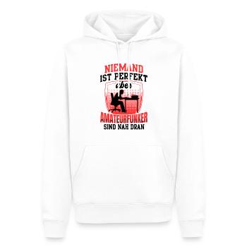 Amateurfunker sind perfekt Funkamateur - Männer Premium Bio Hoodie - Weiß - Vorne - Nico (187cm)