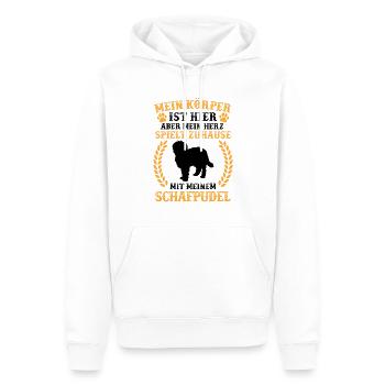 Spiele mit meinem Schafpudel Hütepudel - Männer Premium Bio Hoodie - Weiß - Vorne - Nico (187cm)
