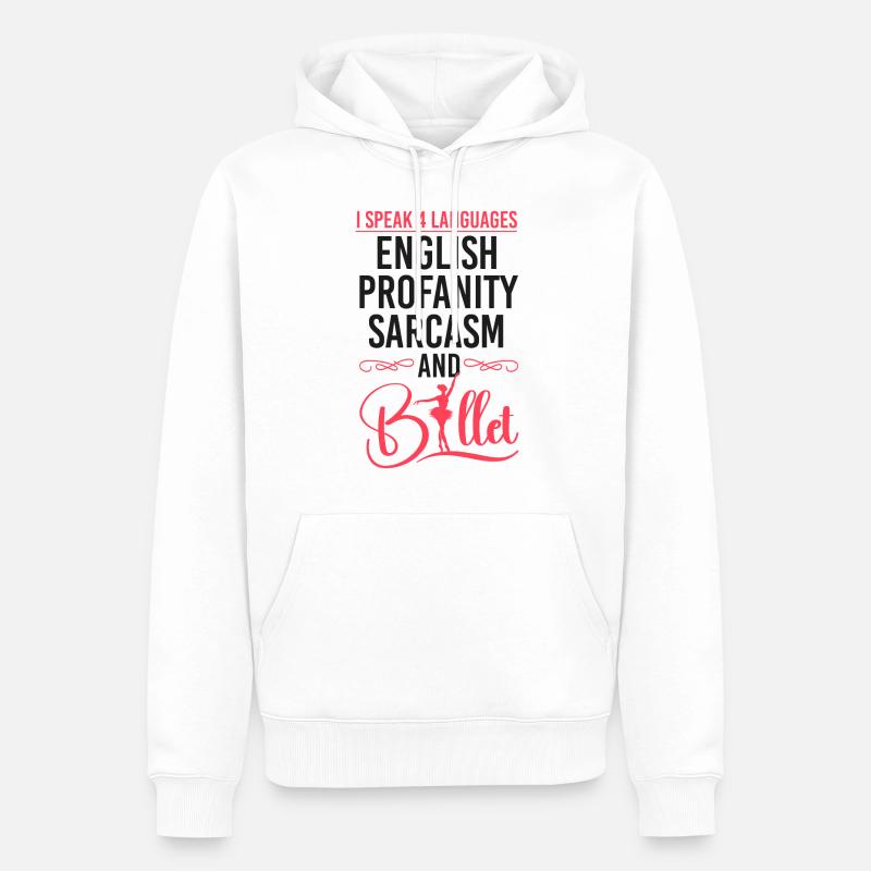 Ballet Danseuse Danse Ballerine - Sweat à capuche Premium bio Homme - blanc