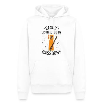 Instrument à vent en bois et instrument à vent basson - Sweat à capuche Premium bio Homme - blanc - Devant - Nico (187cm)