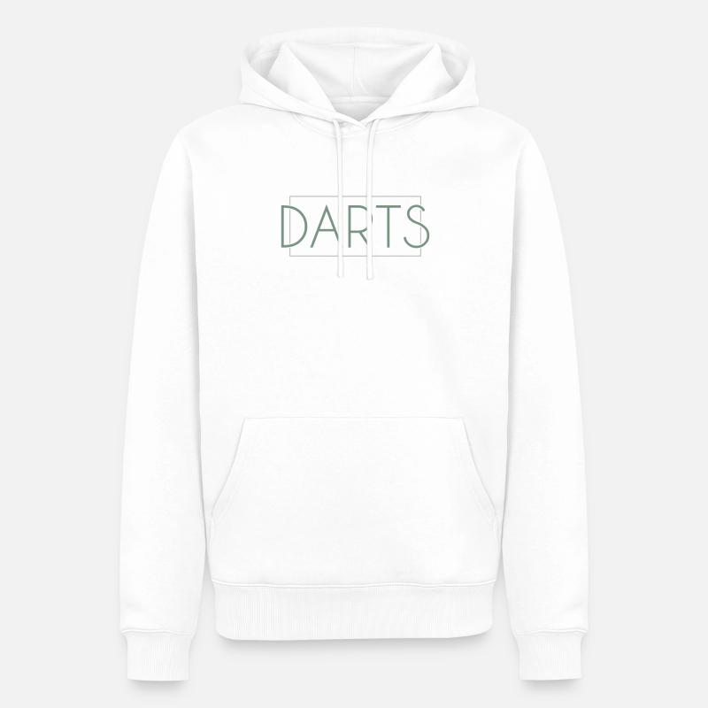Lettrage de fléchettes - Sweat à capuche Premium bio Homme - blanc