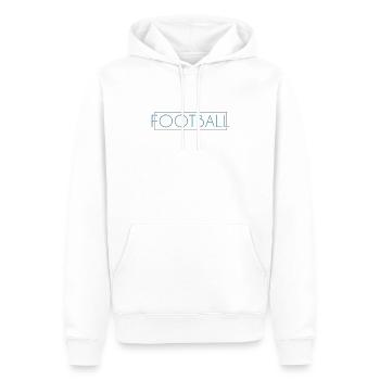 Lettrage Rugby Football - Sweat à capuche Premium bio Homme - blanc - Devant - Nico (187cm)