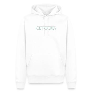 Eishockey Schriftzug - Männer Premium Bio Hoodie - Weiß - Vorne - Nico (187cm)