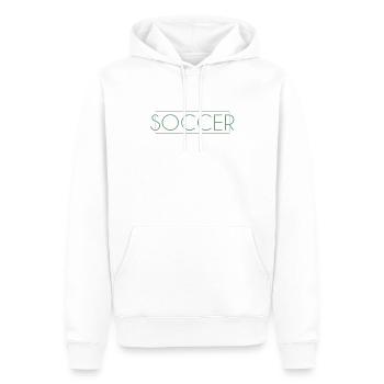 Lettrage de football - Sweat à capuche Premium bio Homme - blanc - Devant - Nico (187cm)