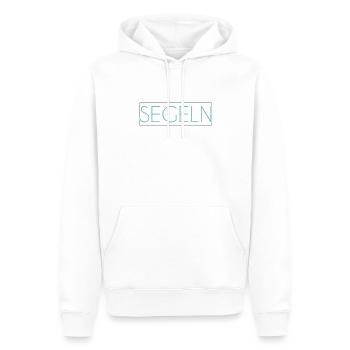 Segeln Schriftzug - Männer Premium Bio Hoodie - Weiß - Vorne - Nico (187cm)