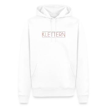 Klettern Schriftzug - Männer Premium Bio Hoodie - Weiß - Vorne - Nico (187cm)