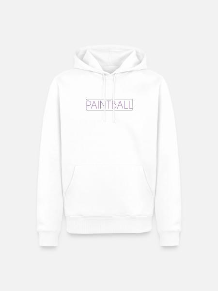 Paintball Schriftzug - Männer Premium Bio Hoodie - Weiß