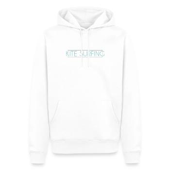 Kite surfing Schriftzug - Männer Premium Bio Hoodie - Weiß - Vorne - Nico (187cm)