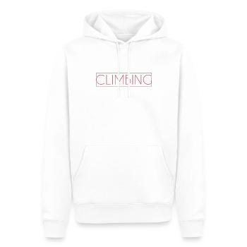 Klettern Schriftzug - Männer Premium Bio Hoodie - Weiß - Vorne - Nico (187cm)
