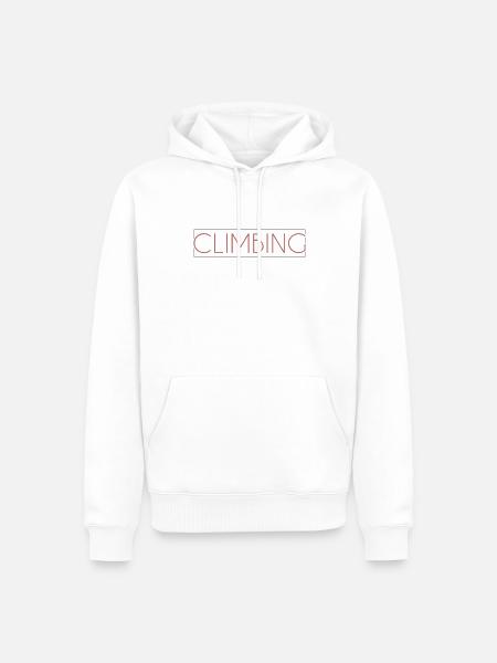 Climbing lettering - Men’s Premium Organic Hoodie - white