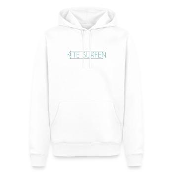 Kite surfing Schriftzug - Männer Premium Bio Hoodie - Weiß - Vorne - Nico (187cm)