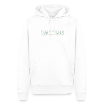Tischtennis Schriftzug - Männer Premium Bio Hoodie - Weiß - Vorne - Nico (187cm)