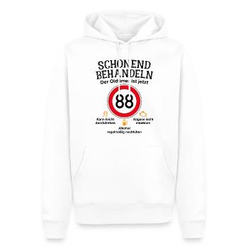 88. Geburtstag Schonend Behandeln Oldtimer Ist 88 - Männer Premium Bio Hoodie - Weiß - Vorne - Nico (187cm)