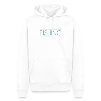 Lettrage de pêche - Sweat à capuche Premium bio Homme - blanc - Devant - Nico (187cm)
