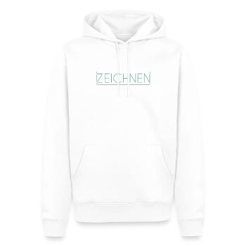 Zeichnen Schriftzug - Männer Premium Bio Hoodie - Weiß - Vorne - Nico (187cm)