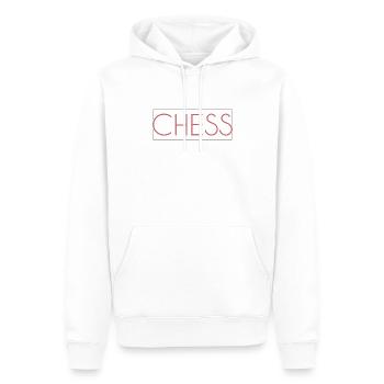 Lettrage d’échecs - Sweat à capuche Premium bio Homme - blanc - Devant - Nico (187cm)