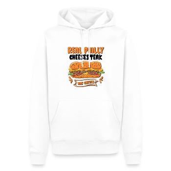 Philly Breakfast Sandwich - Männer Premium Bio Hoodie - Weiß - Vorne - Nico (187cm)