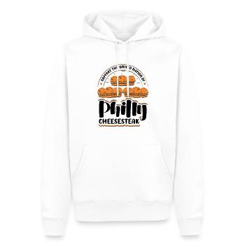 Philly Breakfast Sandwich - Männer Premium Bio Hoodie - Weiß - Vorne - Nico (187cm)