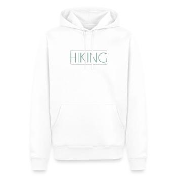 Lettering escursionistico - Felpa con cappuccio ecologica premium da uomo - bianco - Fronte - Nico (187cm)