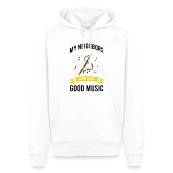Orchester und Holzblasinstrument - Männer Premium Bio Hoodie - Weiß - Vorne - Nico (187cm)