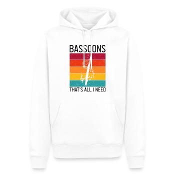 Conception bassoniste pour orchestre à vent - Sweat à capuche Premium bio Homme - blanc - Devant - Nico (187cm)