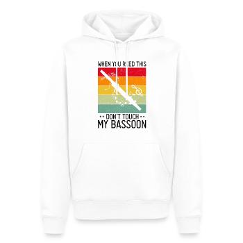 Basson Orchesta design pour bassonistes - Sweat à capuche Premium bio Homme - blanc - Devant - Nico (187cm)