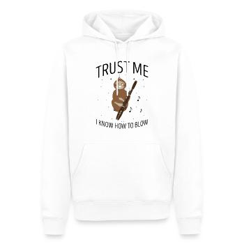 Conception d’instruments à vent bassoniste pour bassoniste - Sweat à capuche Premium bio Homme - blanc - Devant - Nico (187cm)