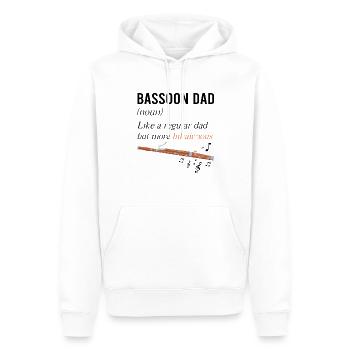 Conception bassoniste pour orchestre à vent - Sweat à capuche Premium bio Homme - blanc - Devant - Nico (187cm)