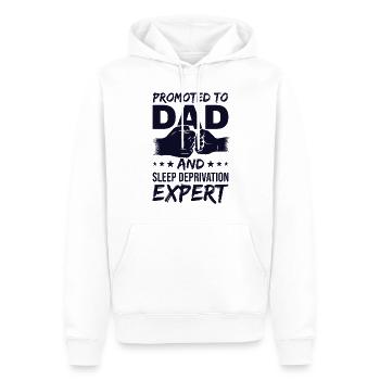 Promu à la fête des pères papa papa cadeau de père - Sweat à capuche Premium bio Homme - blanc - Devant - Nico (187cm)