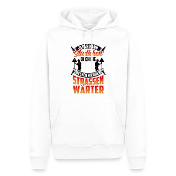 Straßenwärter werden die Besten Straßenbauer - Männer Premium Bio Hoodie - Weiß - Vorne - Nico (187cm)