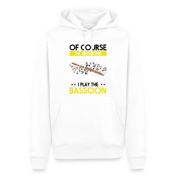 Conception bassoniste pour orchestre à vent - Sweat à capuche Premium bio Homme - blanc - Devant - Nico (187cm)