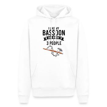 Basson Orchesta design pour bassonistes - Sweat à capuche Premium bio Homme - blanc - Devant - Nico (187cm)