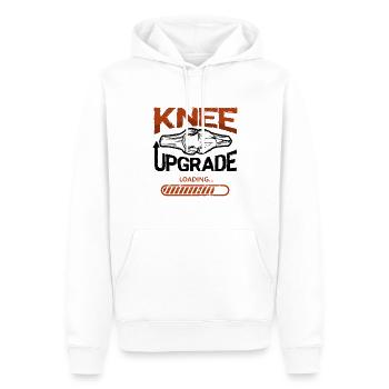 Knee Upgrade - Männer Premium Bio Hoodie - Weiß - Vorne - Nico (187cm)