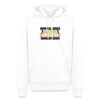 Wenn mal wieder alles nervt Wandern gehen - Männer Premium Bio Hoodie - Weiß - Vorne - Nico (187cm)