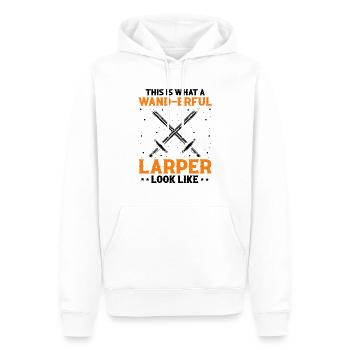 Larping for fantasy role-playing games and sword fights - Men’s Premium Organic Hoodie - white - Front - Nico (187cm)