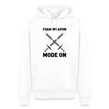 Larping Quote for Roleplaying and Larper - Men’s Premium Organic Hoodie - white - Front - Nico (187cm)