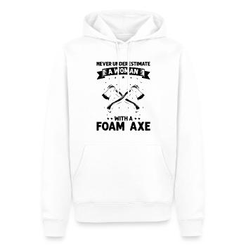 Larping Quote for Roleplaying and Larper - Men’s Premium Organic Hoodie - white - Front - Nico (187cm)