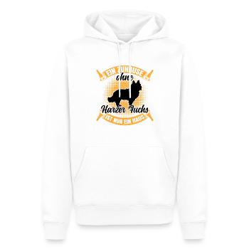 Ohne Harzer Fuchs nur ein Haus Hütefuchs - Männer Premium Bio Hoodie - Weiß - Vorne - Nico (187cm)
