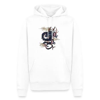 Drache Japan China Stil Drachen Design Asiatisch - Männer Premium Bio Hoodie - Weiß - Vorne - Nico (187cm)